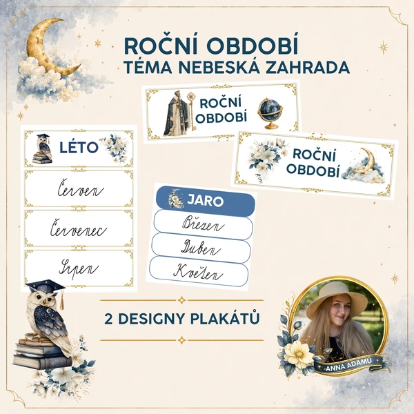 Roční období s měsíci - nebeská zahrada 1