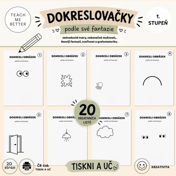 Dokreslovačky - podle své fantazie 1