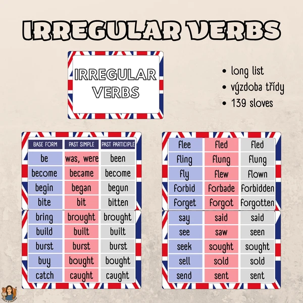 Irregular verbs - long list 1