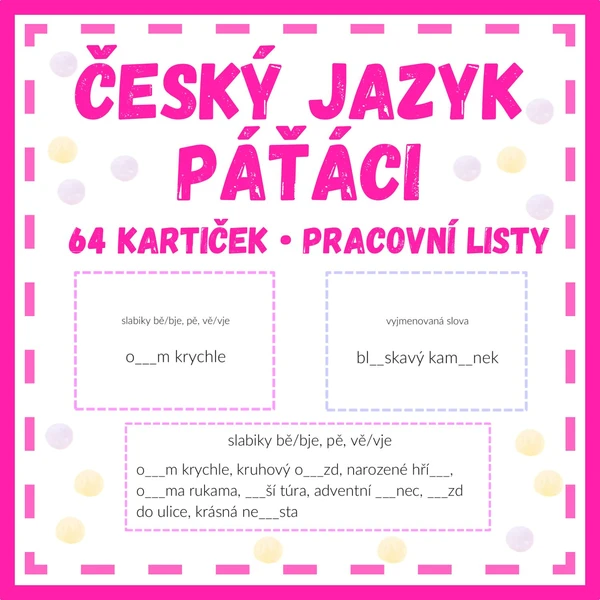 Český jazyk, páťáci, opakování 1