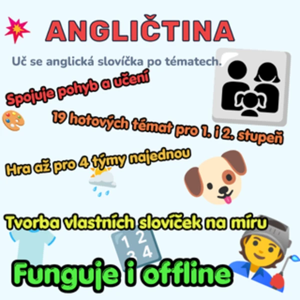 Plácačky - Angličtina 1