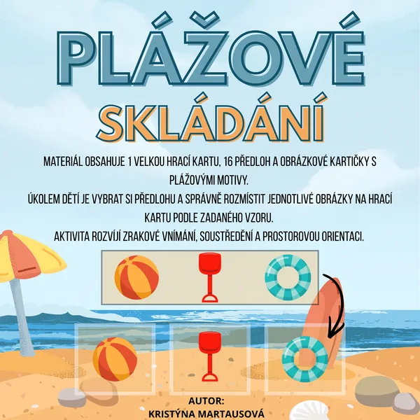 🏖️ Hurá na pláž! – skládání podle vzoru 1