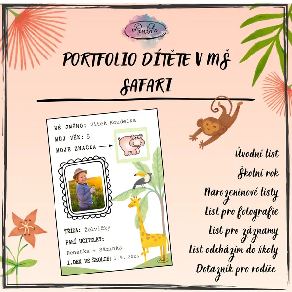 Portfolio dítěte v MŠ - Safari 1