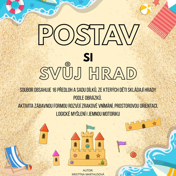 Postav si svůj hrad 🏰 - 16 šablon ke skládání 1