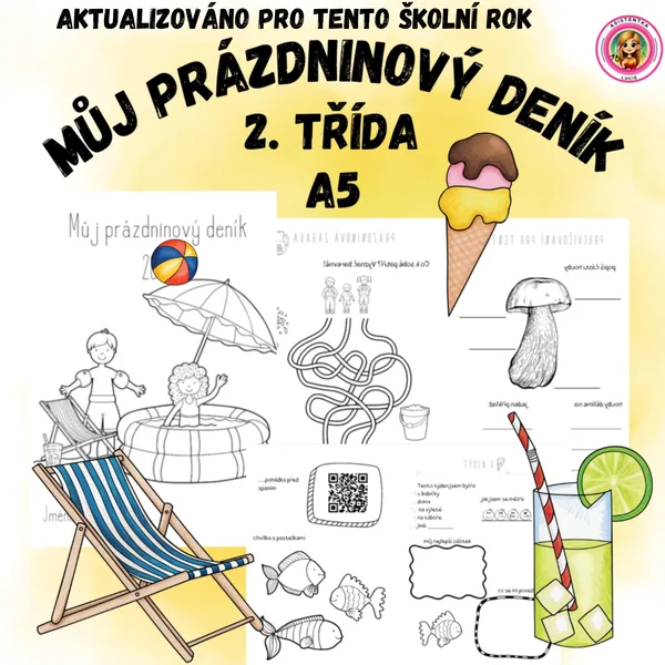 Můj prázdninový deník A5 pro 2. třídu 1