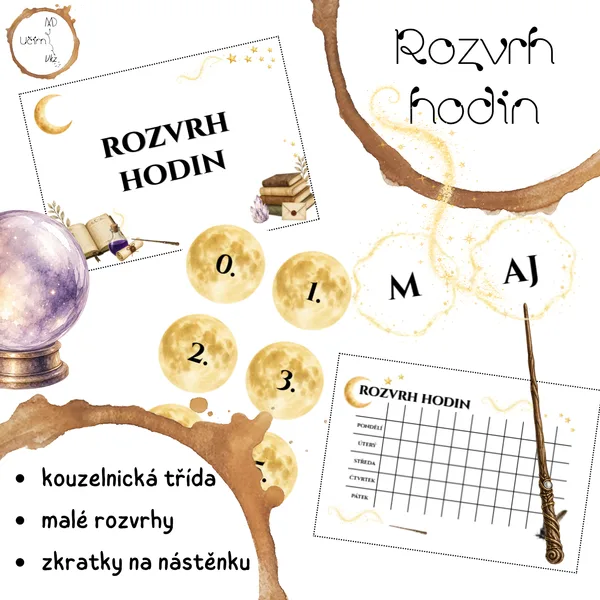 Kouzelnická třída - rozvrh hodin 1