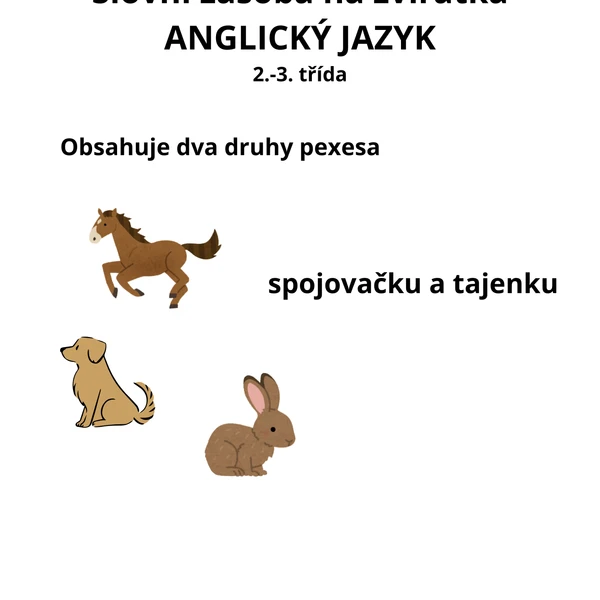 Angličtina se zvířátky 1