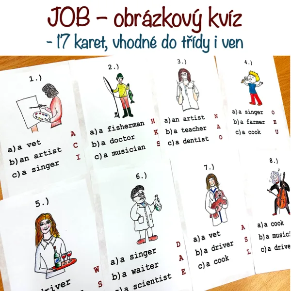 Job - obrázkový kvíz (picture quiz easy) 1