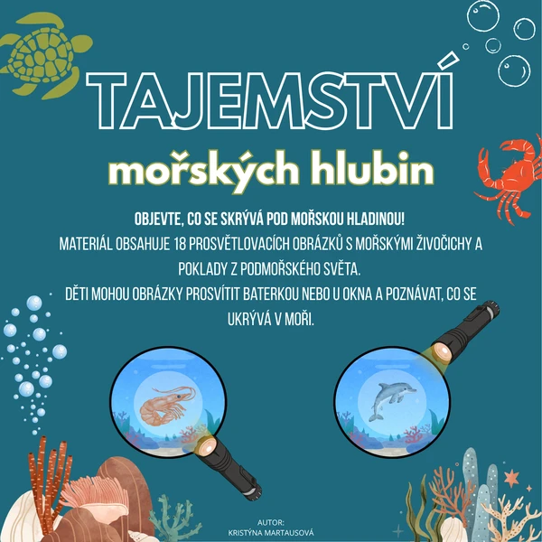 Objevujeme tajemství podmořského světa – 18 prosvětlovacích obrázků pro děti 🐙 1