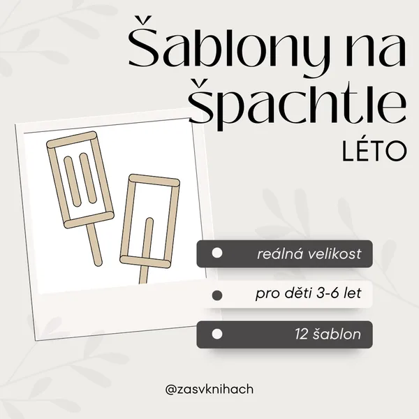 Šablony na špachtle - léto 1