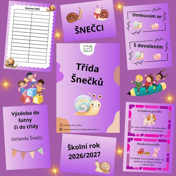 Výzdoba třídy Šnečků 1