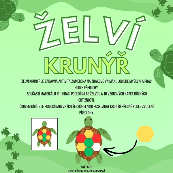 🐢 Želví krunýř – Skládání podle předlohy 1