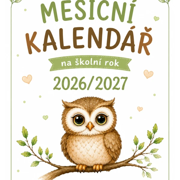 Kalendář na školní rok 2026/2027 Sovičky 1