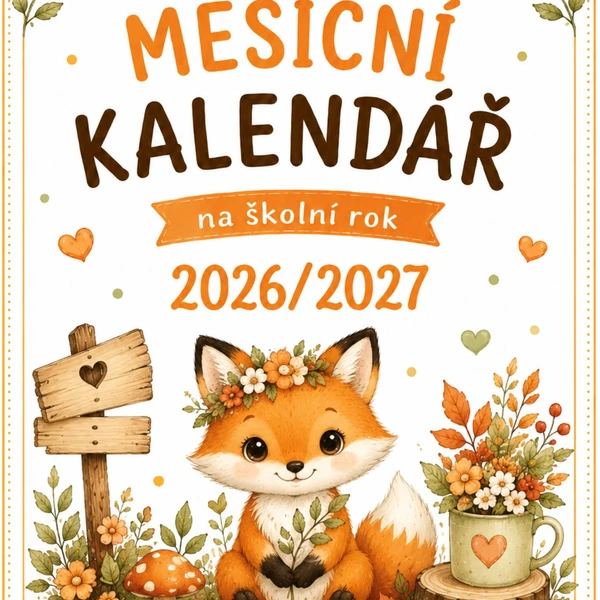 Kalendář na školní rok 2026/2027 "Lištičky" 1