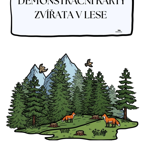 Demonstrační karty - Zvířata v lese 1
