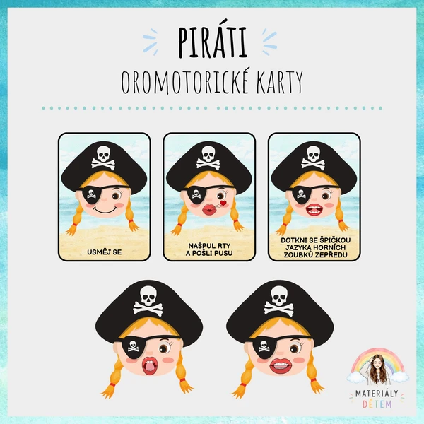 🏴‍☠️Piráti, oromotorické karty🏴‍☠️ 1