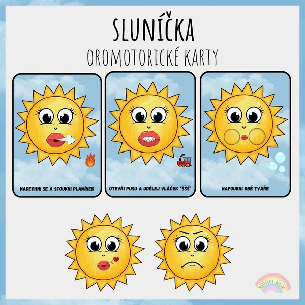 ☀️Sluníčka, oromotorické karty☀️ 1
