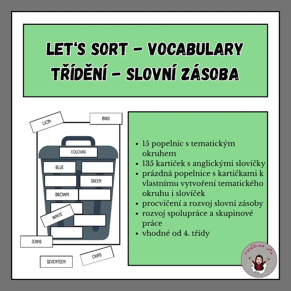 Let's sort! - vocabulary - třídění slovní zásoby 1