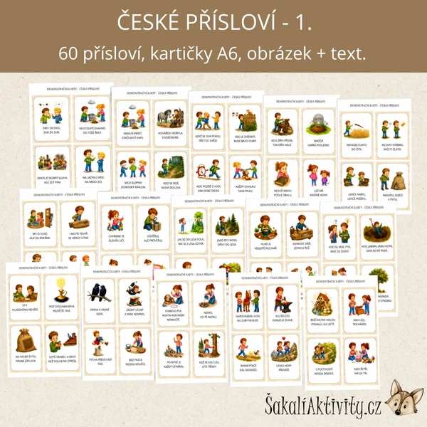  České přísoví 1. - demonstrační karty  1