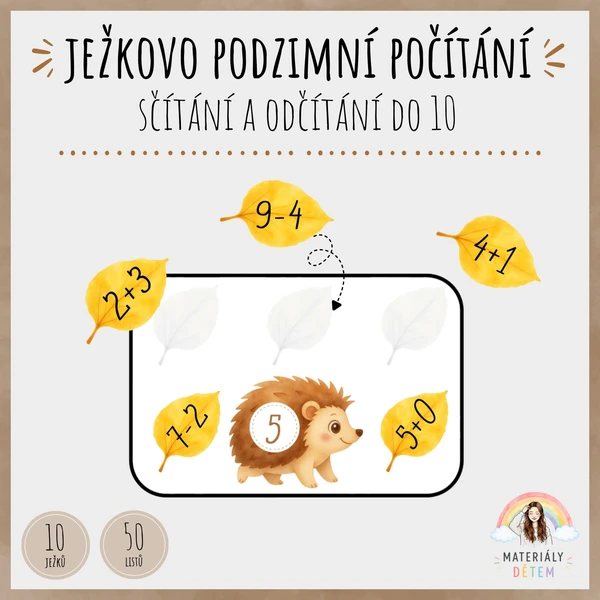 🦔Ježkovo podzimní počítání🦔 1