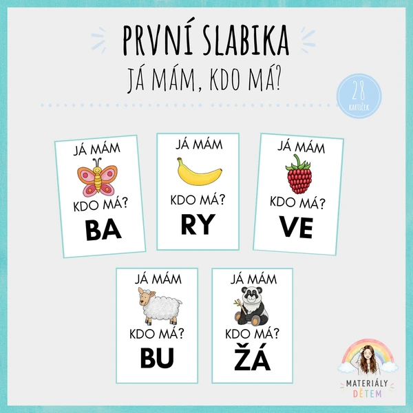 🖍️Já mám, kdo má? První slabika🖍️ 1