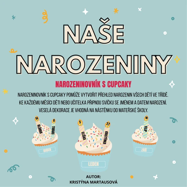 NAROZENINOVNÍK - Cupcaky a svíčky 🎂🧁 1