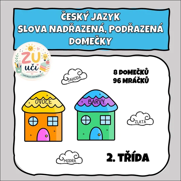 Domečky - Slova nadřazená, podřazená 1