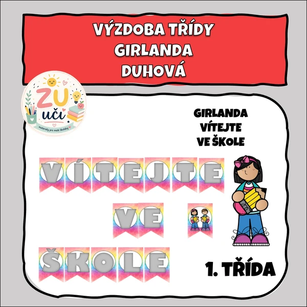 Výzdoba třídy - Girlanda - Vítejte ve škole! 1