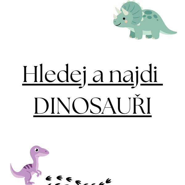 Hledej a najdi - DINOSAUŘI 1