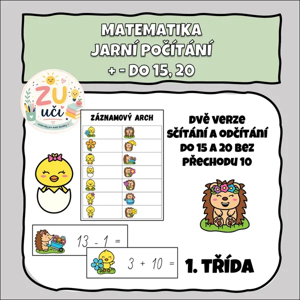Jarní běhací počítání, do 15, 20 1