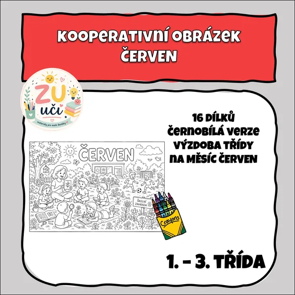 Kooperativní obrázek - ČERVEN 1
