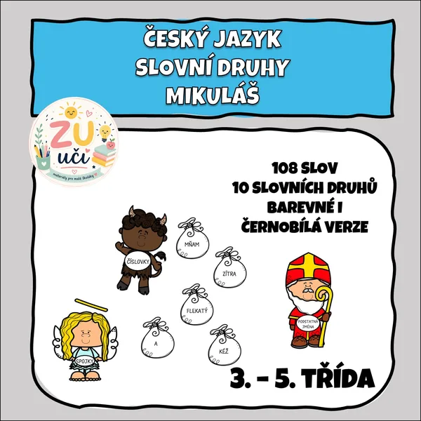 Mikulášské slovní druhy 1