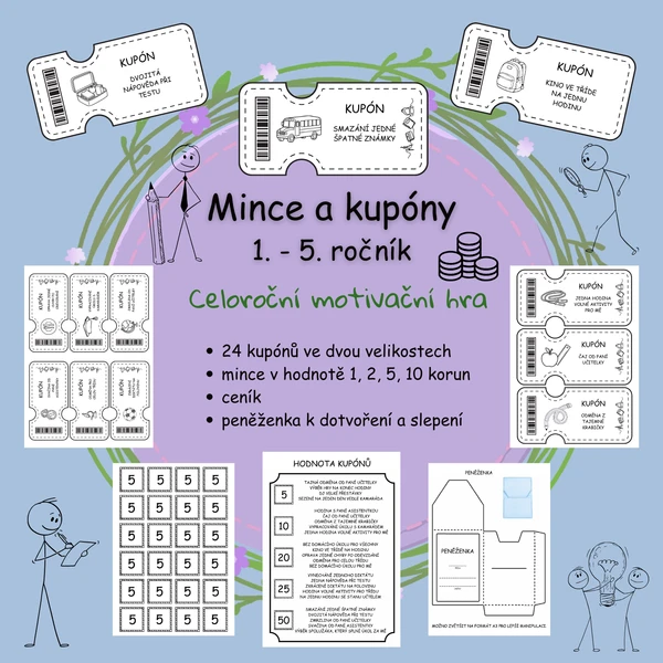 Mince a kupóny - celoroční motivační hra 1