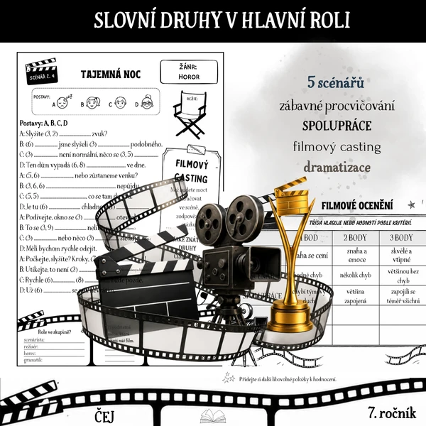 Slovní druhy v hlavní roli  1