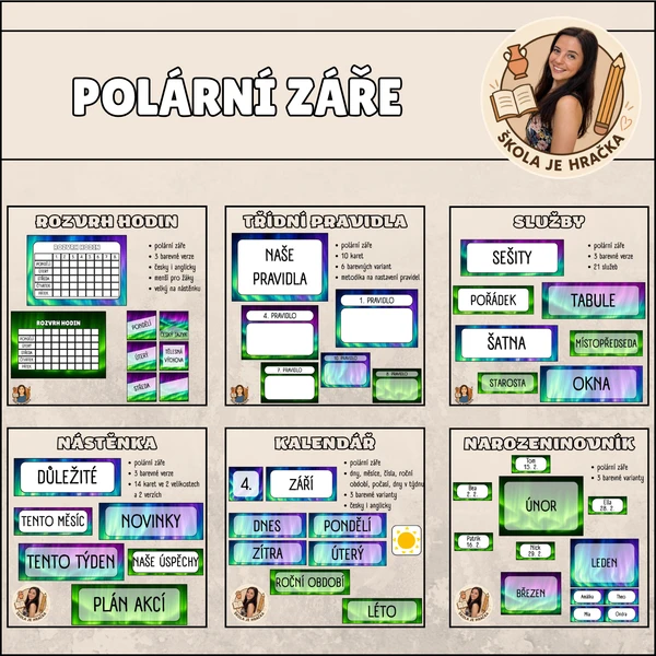 Polární záře - kompletní výzdoba třídy 1