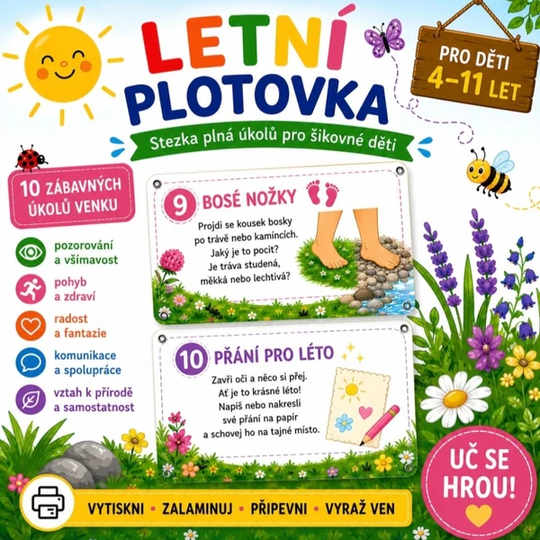 LETNÍ PLOTOVKA - Stezka plná úkolů pro šikovné děti 1