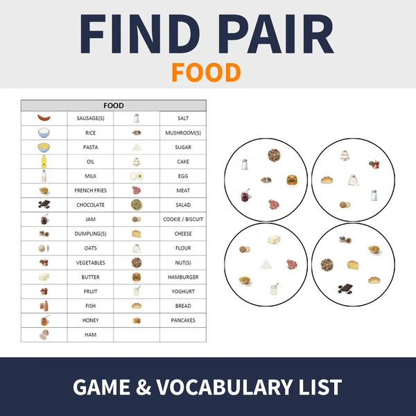 ENG - FOOD (find pair, postřehovka) 1