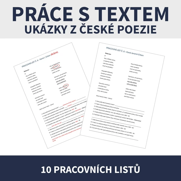 PRÁCE S TEXTEM - Ukázky z české poezie 1