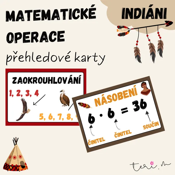 MATEMATICKÉ OPERACE - téma INDIÁNI 1