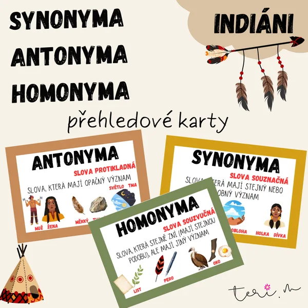 INDIÁNI - výzdoba + pomůcky