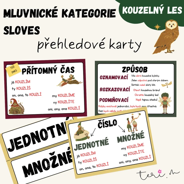 MLUVNICKÉ KATEGORIE SLOVES - téma KOUZELNÝ LES 1