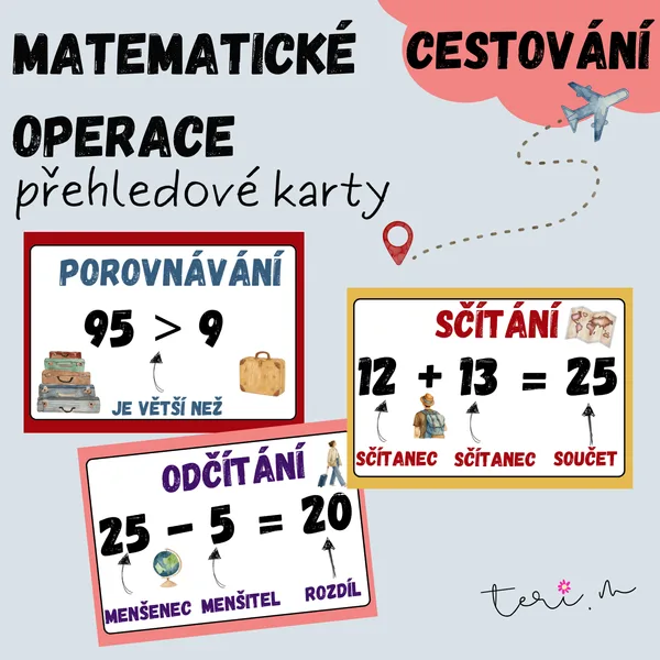 MATEMATICKÉ OPERACE - téma CESTOVÁNÍ 1