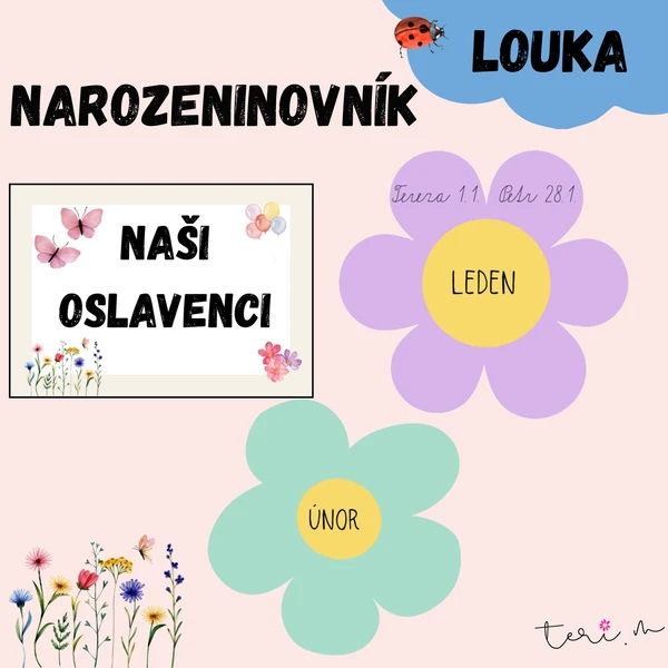 NAROZENINOVNÍK - téma LOUKA 1