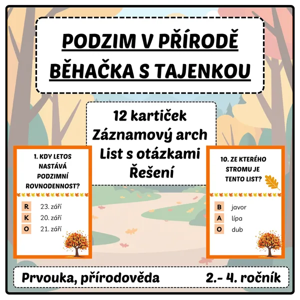 Podzim v přírodě - Běhačka s tajenkou 1