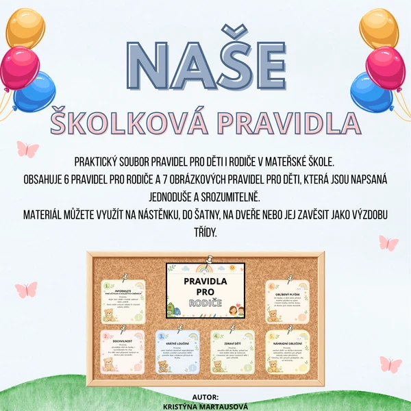 Naše školková pravidla - Pravidla do mateřské školy pro děti i rodiče 1