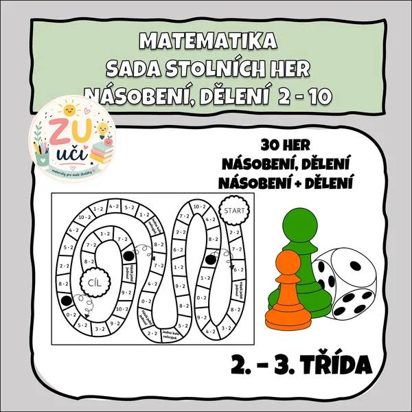 Desková hra - Násobení a dělení MIX 1