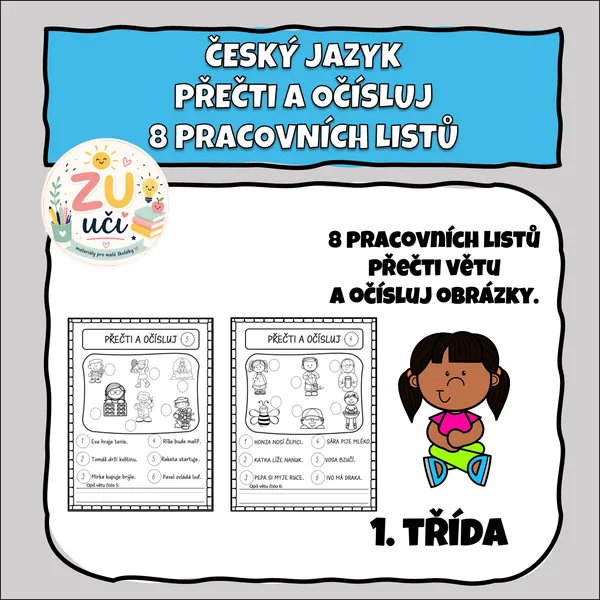 Přečti a očísluj - První čtení pro prvňáčky 1