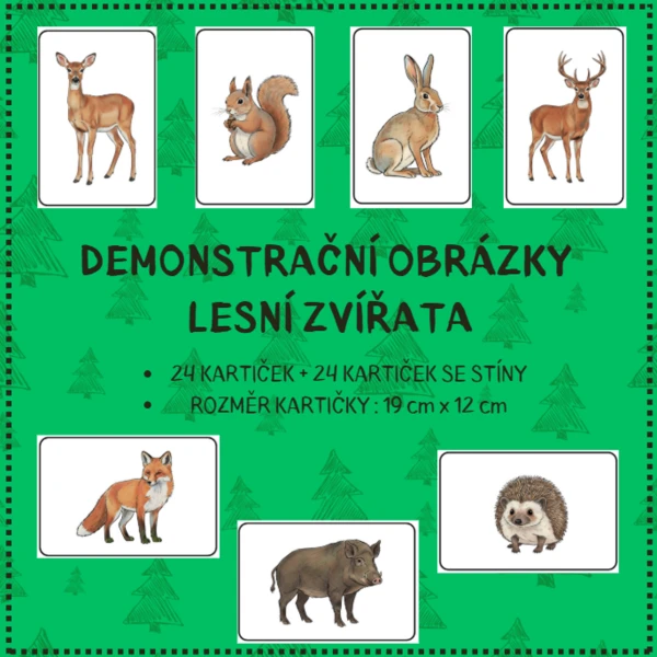 LESNÍ ZVÍŘATA - demonstrační obrázky 1