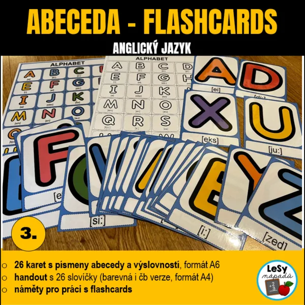 AJ abeceda - flashcards, handout 1
