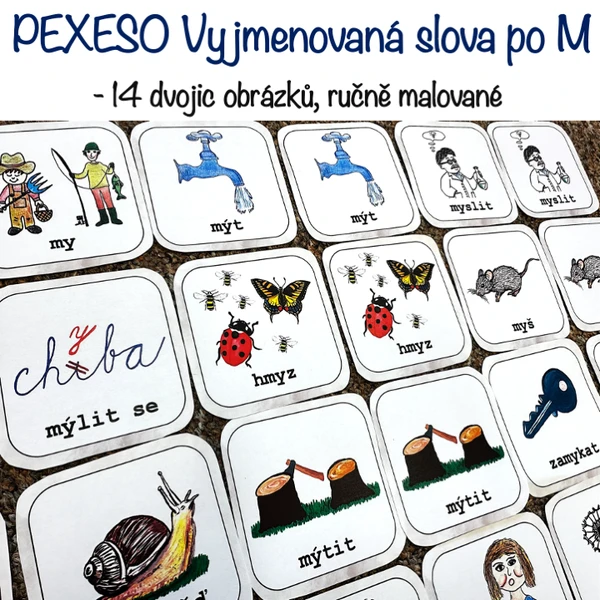 Pexeso - Vyjmenovaná slova po M 1